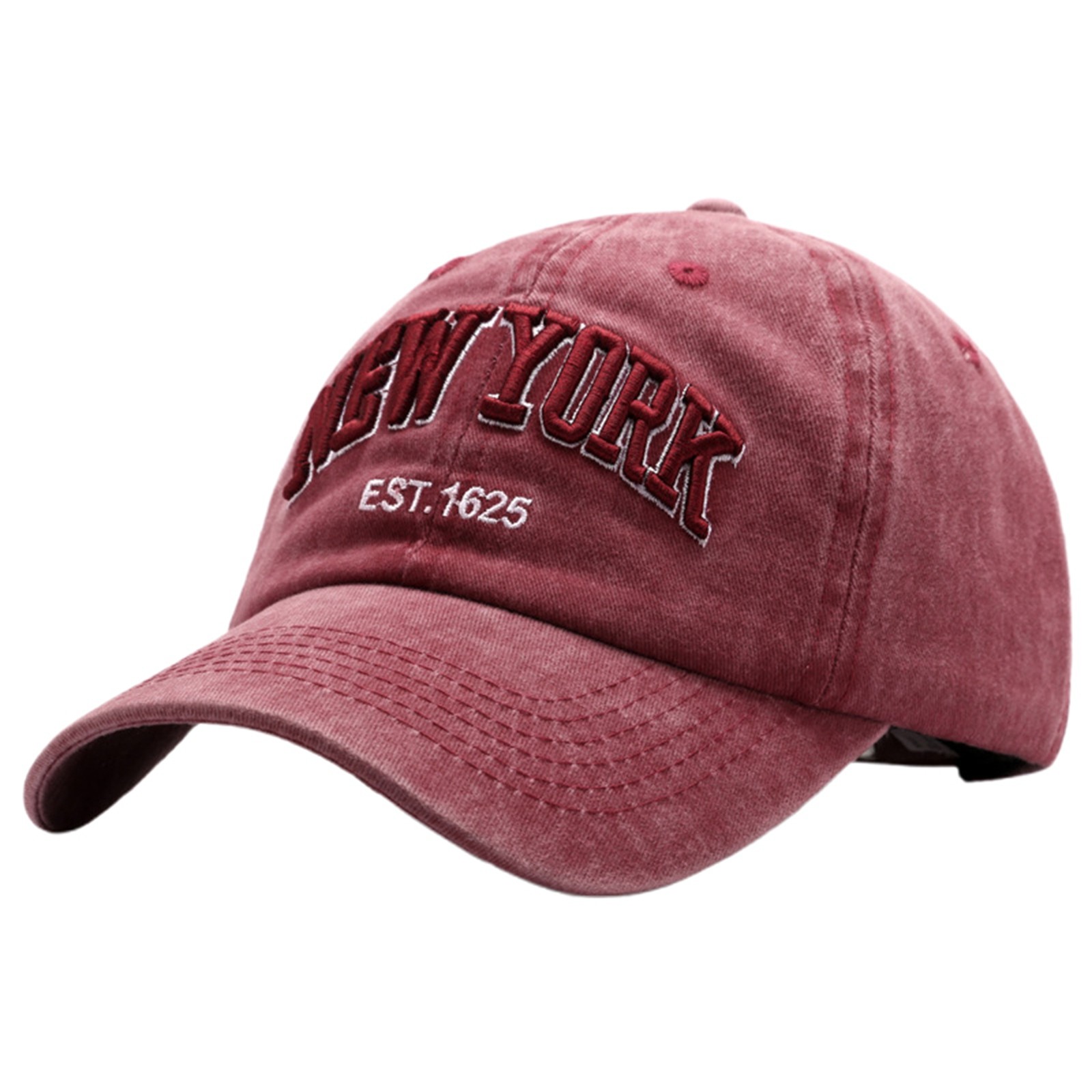 thumbnail image 2 of Gorra de béisbol vintage unisex de denim - Bordado «New York», ajustable, estilo «dad hat» - Talla única, 2 of 4